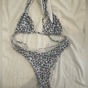 Monday Swimwear Paper Floral Bikini Set